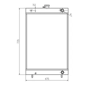 Water Tank Radiator 11M9-44010 for Hyundai Excavator R55-9 R55W-9