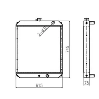 Water Tank Radiator 11N1-40030 for Hyundai Excavator R80-7