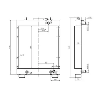 Water Tank Radiator 134-03-61112 for Komatsu D61EX-12 D61PX-12 Bulldozers