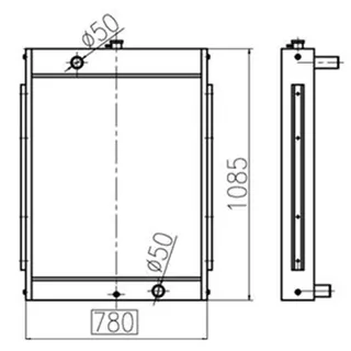 Water Tank Radiator 13B81000A 202-00094A for Doosan Excavator S210W-V S170W-V S180W-V S225NLC-V
