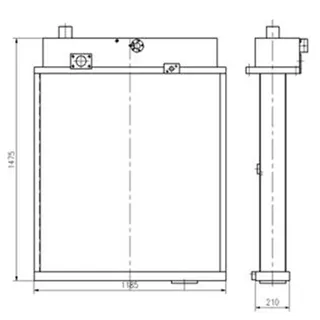 Water Tank Radiator 175-03-00290 for Komatsu D150A-1 Bulldozer