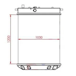 Water Tank Radiator 17A-03-00020 17A-03-00030 for Komatsu D155AX-3 Bulldozer