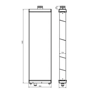 Water Tank Radiator 195-03-63113 for Komatsu D375A-6 Bulldozer