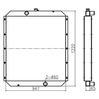 Water Tank Radiator 208-03-61350 208-03-61850 for Komatsu Excavator PC450-6 PC400-6
