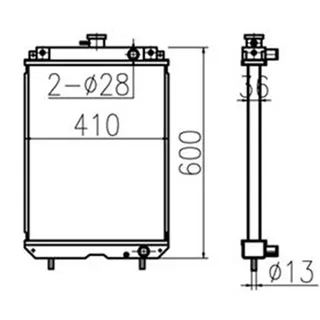 Water Tank Radiator 210-1295 2478437 for Caterpillar CAT Excavator E304 E304CR