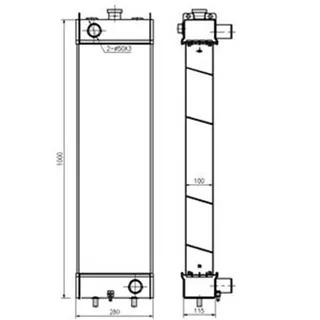 Water Tank Radiator 21K-03-71115 For Komatsu Excavator PC160-7
