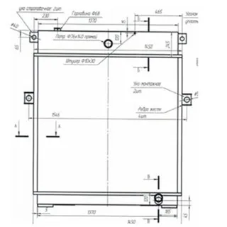 Water Tank Radiator 21N-03-37700 for Komatsu Excavator PC1250-7
