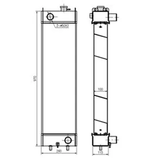 Water Tank Radiator 22B-03-12111 for Komatsu PC138US-2 PC128US-2
