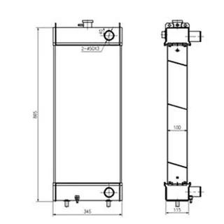 Water Tank Radiator 418-03-31105 418-03-31106 418-03-31107 for Komatsu WA200-5 WA250-5 Wheel Loader