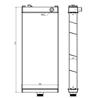 Water Tank Radiator 425-03-42220 for Komatsu Wheel Loader WA500-7