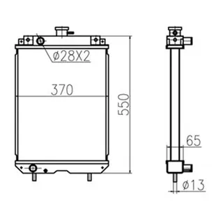 Water Tank Radiator 4429663 for Hitachi ZAX30UR Excavator