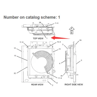 Water Tank Radiator Core ASS'Y 245-2138 2452138 for Caterpillar CAT 305CR 305 Mini Excavator