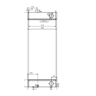 Water Tank Radiator for Doosan Excavator Core Size 735*345*100
