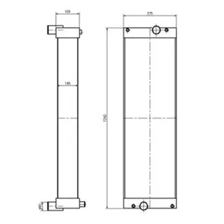 Water Tank Radiator for Hyundai Excavator R520-9