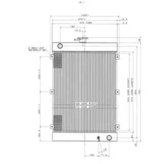 Water Tank Radiator for Hyundai Excavator R550-3