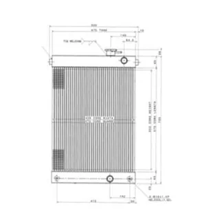Water Tank Radiator for Hyundai Excavator R555-7