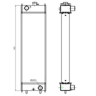 Water Tank Radiator for Kobelco Excavator SK140LC-8
