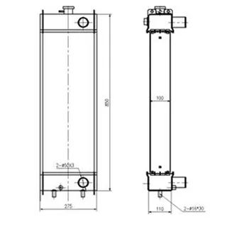 Water Tank Radiator for Komatsu Wheel Loader WR12-5