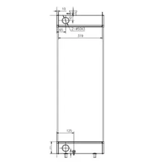 Water Tank Radiator K1008126 for Doosan Excavator DX225LC DX190W DX210W DX225NLC
