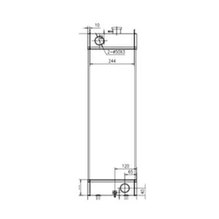 Water Tank Radiator K1009271B for Doosan Excavator DX140W DX180LC