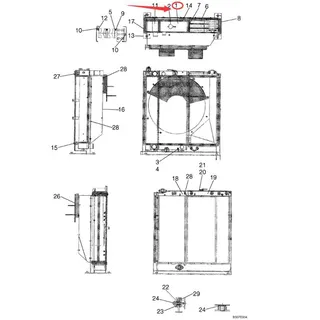 Water Tank Radiator LB05P00018S001 for Kobelco Excavator SK260-9