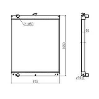 Water Tank Radiator YA00012059 for Hitachi Excavator ZAX360