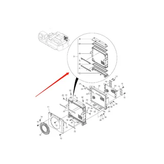 Water Tank Core ASS'Y 4474012 For Hitachi Excavator ZX800 ZX850H