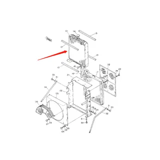 Water Tank Core Assembly 4206091 For Hitachi Excavator EX220-1