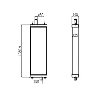 Water Tank Engine Radiator 154-03-75914 for Komatsu D85PX-15E0 Bulldozers
