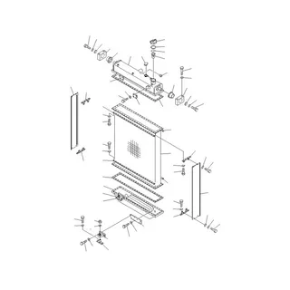Water Tank Engine Radiator 17A-03-00050 for Komatsu D155A-5 Bulldozer