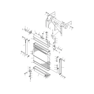Water Tank Engine Radiator 17M-03-41101 for Komatsu D275-5D Bulldozer