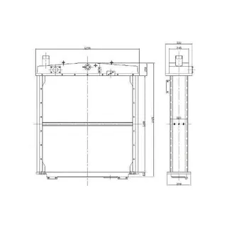 Water Tank Engine Radiator 195-03-00038 for Komatsu D355A-1 D355A-3 Bulldozers