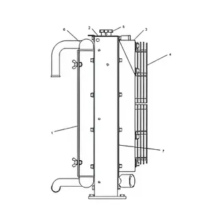 Water Tank Engine Radiator 206-03-35161 for Komatsu Excavator PC240-10 PC290-10