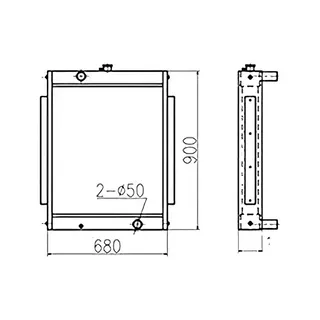 Water Tank Engine Radiator 2202-9064C for Doosan Excavator S130W-V S130LC-V S140LC-V S150LC-V S155LC-V