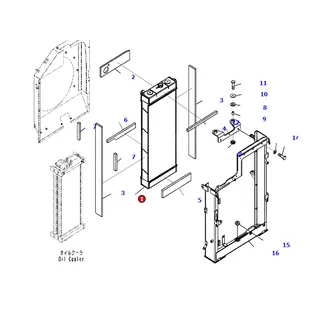Water Tank Engine Radiator 22B-03-31411 for Komatsu Excavator PC138US-10