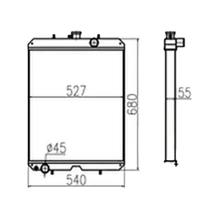 Water Tank Engine Radiator Assy 3F240-72062 for Kubota Tractor M-90DTC M-100 M-110DTC M-110FC M-120DTC M-120FC M125XDT M125XDTC M125XDTCC