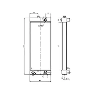 Water Tank Engine Radiator Core ASS'Y 56D-03-21210 56D-03-21211 For Komatsu Dump Truck HM250-2 HM300-2