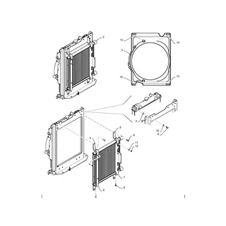 Water Tank Engine Radiator Core ASS'Y PS05P00002F1 For New Holland Excavator E55BX
