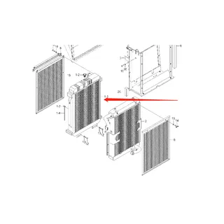 Water Tank Engine Radiator Core Assembly 11N6-40190 For Hyundai Excavator R210LC-7 R210-7