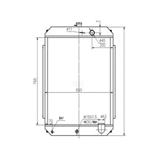 Water Tank Engine Radiator Core Assembly For Hyundai Excavator R190-7