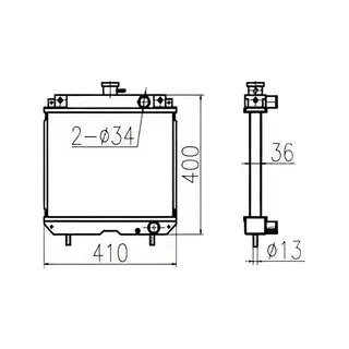 Water Tank Engine Radiator Core ASSY 129459-44501 for Yanmar US32 US36