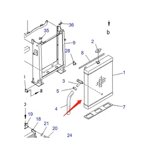 Water Tank Engine Radiator Core ASSY 203-03-65610 for Komatsu Excavator PC100-6 PC120-6Z PC130-6