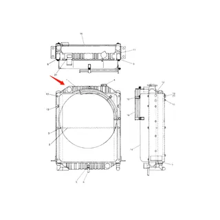 Water Tank Engine Radiator Core ASSY 2452U413S1 for Kobelco Excavator SK100-3