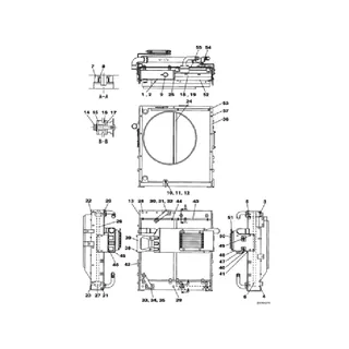 Water Tank Engine Radiator Core ASSY LN001870 LN002920 for Case Excavator CX240B CX240BLR