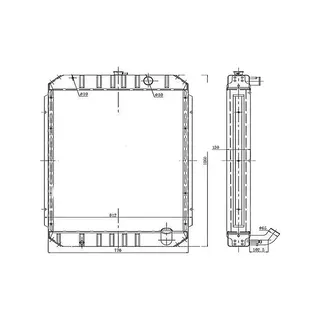 Water Tank Engine Radiator for Hyundai Excavator R210W-5