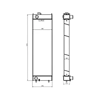 Water Tank Engine Radiator XB00001051 for Hitachi Excavator ZAX360-5