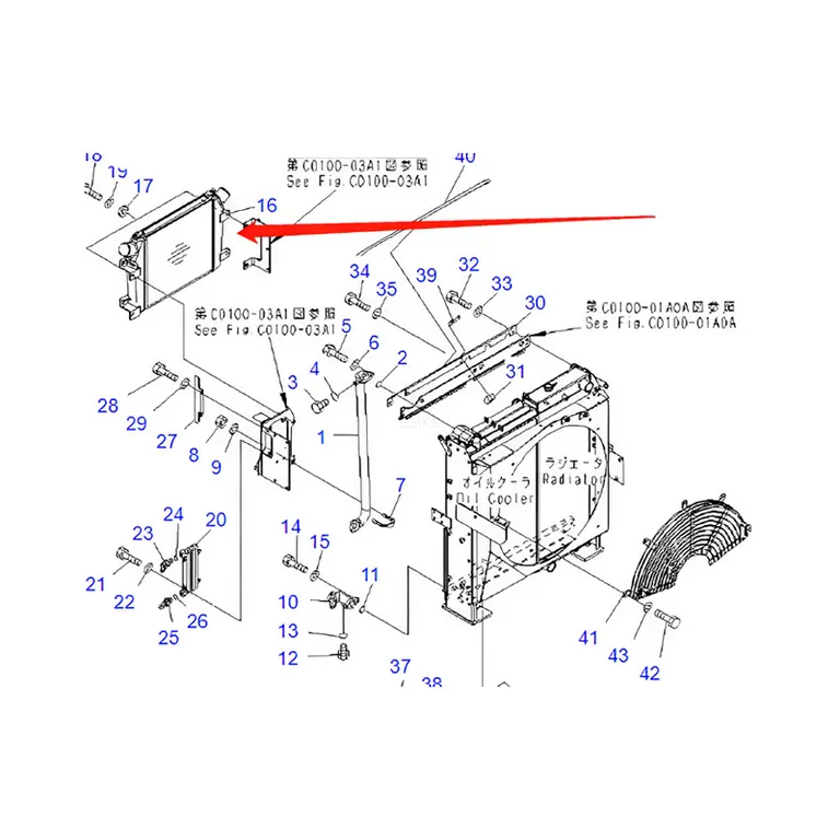 Aftercooler 615-66-15110 For Komatsu Excavator PC400-7 PC400LC-7 online Aftercooler 615-66-15110 For Komatsu Excavator PC400-7 PC400LC-7 online