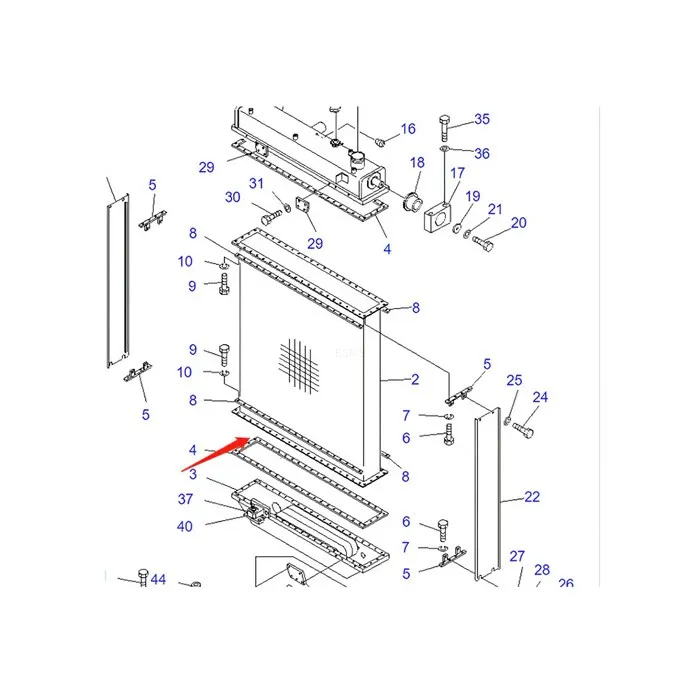 Engine Radiator Core Assy 17A-03-00010 for Komatsu Bulldozer D155A-3 D155A-5 D155AX-5 D155AX-5 online Engine Radiator Core Assy 17A-03-00010 for Komatsu Bulldozer D155A-3 D155A-5 D155AX-5 D155AX-5 online