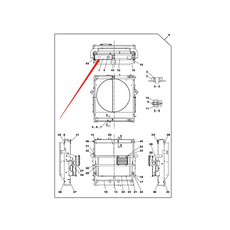Engine Water Radiator Core LN002080 LN002730 for CASE CX360B Crawler Excavator online Engine Water Radiator Core LN002080 LN002730 for CASE CX360B Crawler Excavator online