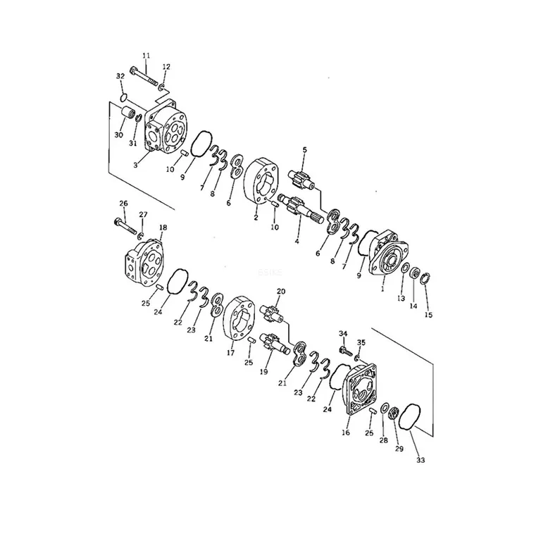 Loader and Steering Pump Assy 705-56-34180 For Komatsu Wheel Loader WA380-1 WA380-1LC online Loader and Steering Pump Assy 705-56-34180 For Komatsu Wheel Loader WA380-1 WA380-1LC online